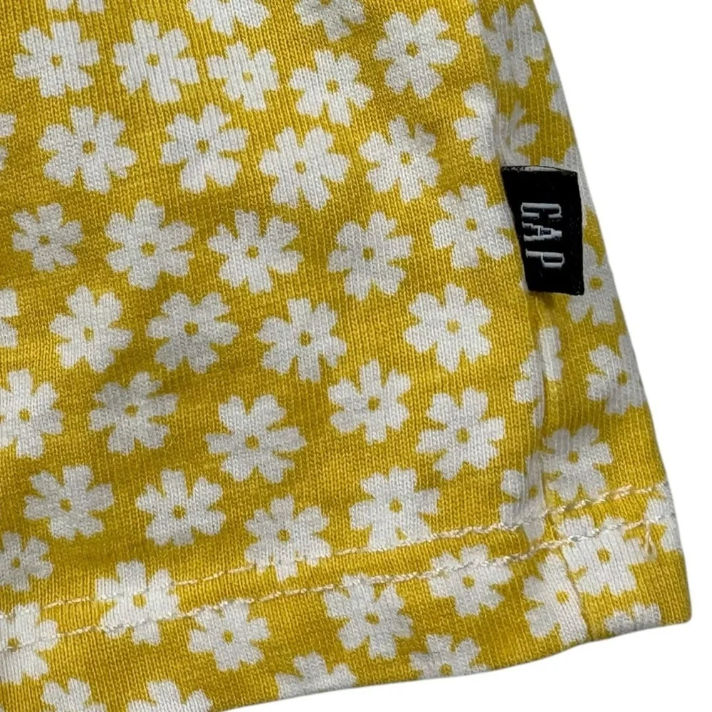 Gap Kids Yellow Floral Cotton Tiered Dress | Size 5